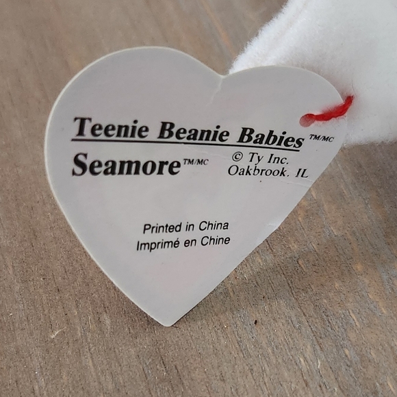 🤍 Ty Beanie Baby “Seamore” Seal Set – 1993 Beanie & Teenie Pair, Excellent Cond - Picture 12 of 15